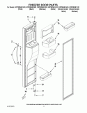 FREEZER DOOR PARTS Diagram and Parts List for WSF26D4EXA00  Whirlpool Refrigerator