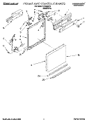 FRAME AND CONSOLE Diagram and Parts List for TUD3000Y6  Whirlpool Dishwasher