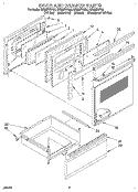 DOOR AND DRAWER Diagram and Parts List for RF366PXYN4  Whirlpool Range