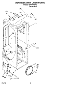 REFRIGERATOR LINER PARTS Diagram and Parts List for 7ED5FHEXRS00  Whirlpool Refrigerator