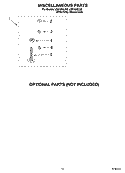 MISCELLANEOUS PARTS OPTIONAL PARTS (NOT INCLUDED) Diagram and Parts List for LSN1000LW2  Whirlpool Washer