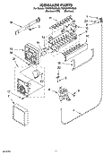 Part Location Diagram of WP2188808 Whirlpool Refrigerator Water Inlet Valve 120v 50/60hz