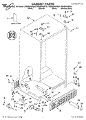 CABINET, LITERATURE Diagram and Parts List for 7GS6SHAXKB01  Whirlpool Refrigerator