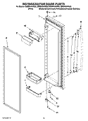 REFRIGERATOR DOOR PARTS Diagram and Parts List for GD5DHAXVY00  Whirlpool Refrigerator