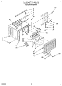 CABINET Diagram and Parts List for X07002X01  Roper Air Conditioner