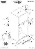 CABINET Diagram and Parts List for RT18EKREW01  Roper Refrigerator