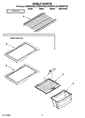 SHELF PARTS, OPTIONAL PARTS Diagram and Parts List for ET0MSRXTL00  Whirlpool Refrigerator