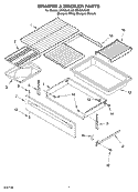 DRAWER AND BROILER, OPTIONAL Diagram and Parts List for GR458LXLT0  Whirlpool Range