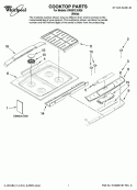 COOKTOP PARTS Diagram and Parts List for GW397LXUQ6  Whirlpool Range