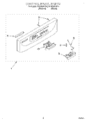 CONTROL PANEL Diagram and Parts List for KUDS25SHBT0  KitchenAid Dishwasher