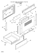 DOOR AND DRAWER Diagram and Parts List for REE34001  Roper Range