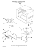 FREEZER LINER PARTS Diagram and Parts List for EB9SHKXVQ05  Whirlpool Refrigerator