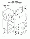 LINER PARTS Diagram and Parts List for WRT5L1SMYB00  Whirlpool Refrigerator