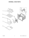INTERNAL OVEN PARTS Diagram and Parts List for WOS92EC0AS01  Whirlpool Wall Oven