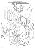 CHASSIS Diagram and Parts List for SF362BEGQ7  Whirlpool Range