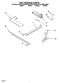 TOP VENTING PARTS Diagram and Parts List for GW395LEPS03  Whirlpool Range