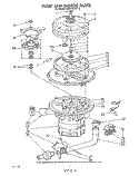 PUMP AND MOTOR Diagram and Parts List for 4KUDS220T2  KitchenAid Dishwasher