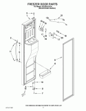 FREEZER DOOR PARTS Diagram and Parts List for GSS26C4XXY04  Whirlpool Refrigerator