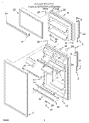 DOOR Diagram and Parts List for 8ET20NKXFW01  Whirlpool Refrigerator