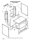 EXTERNAL OVEN Diagram and Parts List for SF0100ERW8  Whirlpool Range