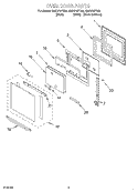 OVEN DOOR Diagram and Parts List for GMC275PDQ5  Whirlpool Microwave Oven Combo