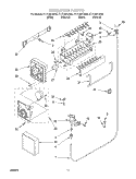ICEMAKER Diagram and Parts List for ET17JMYJN00  Whirlpool Refrigerator