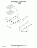 DRAWER AND RACK PARTS Diagram and Parts List for ISG650VS13  Whirlpool Range