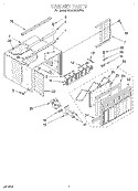 CABINET Diagram and Parts List for BHAC1200FS0  Whirlpool Air Conditioner