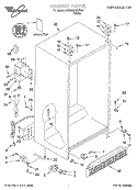 CABINET, LITERATURE Diagram and Parts List for 2VGD23DQFW00  Whirlpool Refrigerator