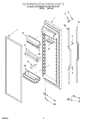 REFRIGERATOR DOOR Diagram and Parts List for KSUS22QDWH00  KitchenAid Refrigerator