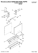 DOOR AND PANEL PARTS Diagram and Parts List for KUDL02IRBS0  KitchenAid Dishwasher