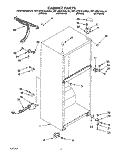 CABINET Diagram and Parts List for RT14DKYAL01  Roper Refrigerator