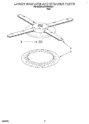 LOWER WASHARM AND STRAINER Diagram and Parts List for KUDX23HB0  KitchenAid Dishwasher