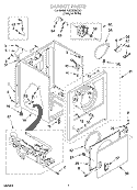 CABINET Diagram and Parts List for RGX5634KQ1  Roper Dryer