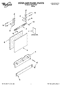 DOOR AND PANEL PARTS Diagram and Parts List for GU640XTLQ1  Whirlpool Dishwasher