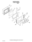DOOR PARTS Diagram and Parts List for GY399LXUQ05  Whirlpool Range