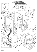 CABINET Diagram and Parts List for LGR6644DZ0  Whirlpool Dryer