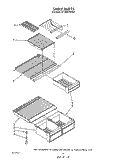 SHELF Diagram and Parts List for ET18NKXWM01  Whirlpool Refrigerator