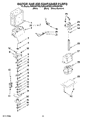 MOTOR AND ICE CONTAINER PARTS Diagram and Parts List for KSSS42QTB02  KitchenAid Refrigerator