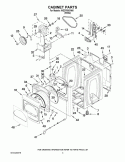 CABINET PARTS Diagram and Parts List for WED7600XW0  Whirlpool Dryer