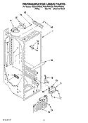 REFRIGERATOR LINER PARTS Diagram and Parts List for TS25AFXKT05  Estate Refrigerator