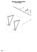 INSTALLATION PARTS Diagram and Parts List for ACQ249PS0  Whirlpool Air Conditioner
