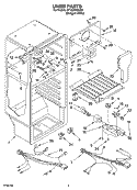 LINER PARTS Diagram and Parts List for ST14CKXKQ03  Whirlpool Refrigerator