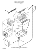 ICEMAKER PARTS Diagram and Parts List for GX5FHTXVB06  Whirlpool Refrigerator