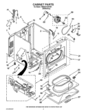CABINET PARTS Diagram and Parts List for 7MWGD1705YM1  Whirlpool Dryer