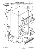 CABINET Diagram and Parts List for ET18NKXAN00  Whirlpool Refrigerator