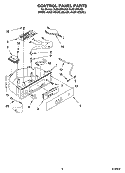 CONTROL PANEL PARTS Diagram and Parts List for KUIS18PNJB5  KitchenAid Ice Maker