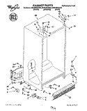 CABINET Diagram and Parts List for 8ED20ZKXBW00  Whirlpool Refrigerator