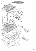 SHELF Diagram and Parts List for ET18ZKXDW00  Whirlpool Refrigerator
