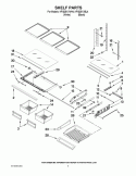 SHELF PARTS Diagram and Parts List for KFIS25XVBL4  KitchenAid Refrigerator